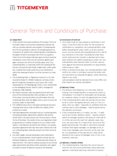 Terms and Conditions of Purchase