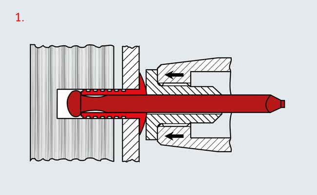 TIFAS Grooved Blindniete Step 1