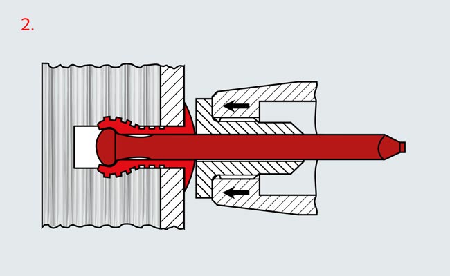 TIFAS Grooved Blindniete Step 2