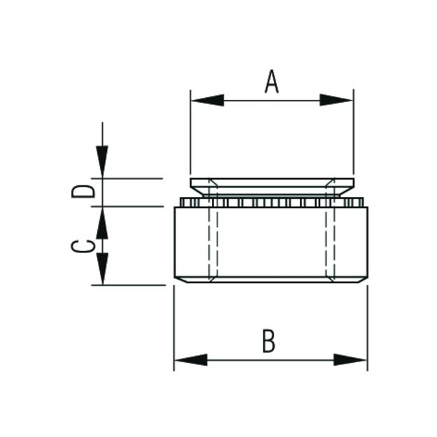Produktabbildung: CAPTIVE® Einpressmutter Stahl C M4-2