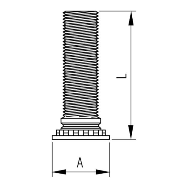 Produktabbildung: CAPTIVE® Gewindebolzen Stahl CH M5-15