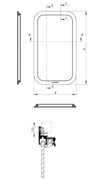 Produktabbildung: Titgemeyer-Fest-Fenster 636 x 740 mm